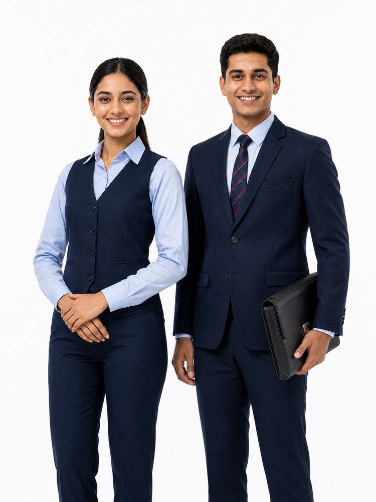 Coordinated office waistcoat set